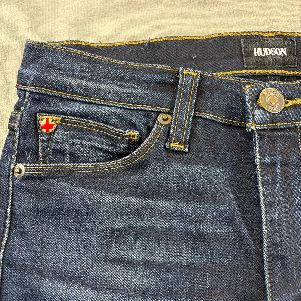 Hudson Skinny Jeans 26 Dark Wash Barbara High Waist Super Skinny Ankle